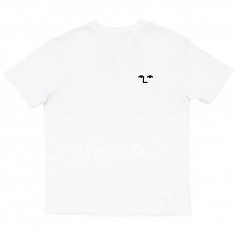 T-shirt face off embroidered - White