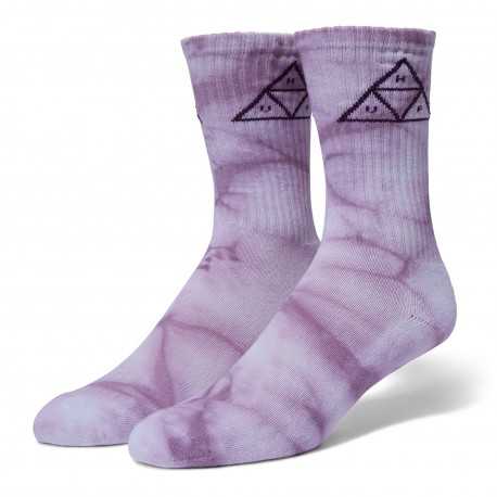 Socks triple triangle tiedye crew - Purple