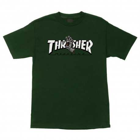 T-shirt thrasher screaming logo ss - Forest green
