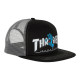 SANTA CRUZ, Cap thrasher screaming logo mesh trucker, Blk grey