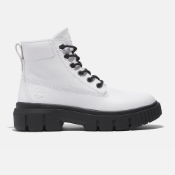 TIMBERLAND, Grey mid lace boot, White