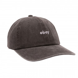 OBEY, Pigment lowercase 6 panel stra, Pigment black