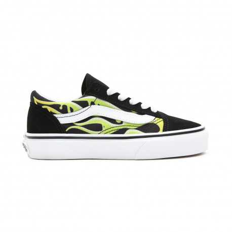 Old skool - (slime flame) blk/tr wht