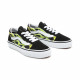 VANS, Old skool, (slime flame) blk/tr wht