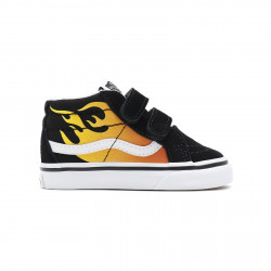 VANS, Sk8-mid reissue v, (hot flame) black/true white