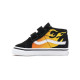 VANS, Sk8-mid reissue v, (hot flame) black/true white
