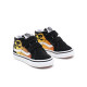 VANS, Sk8-mid reissue v, (hot flame) black/true white