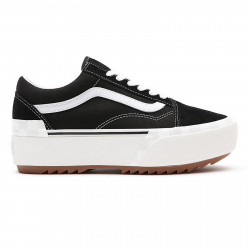 VANS, Old skool stacked (suede/canvas), Black/blanc de blanc