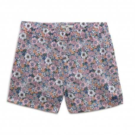 Summer print woven shor - Retro floral