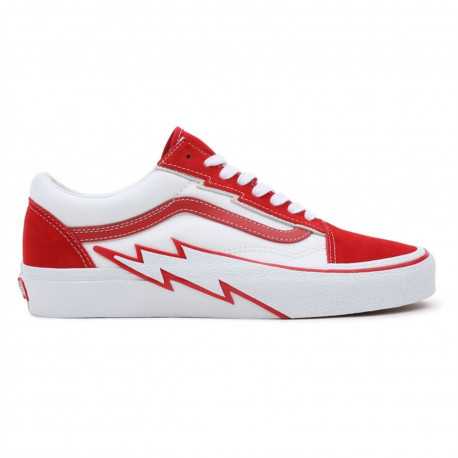 Old skool bolt 2-tone - Red/true white