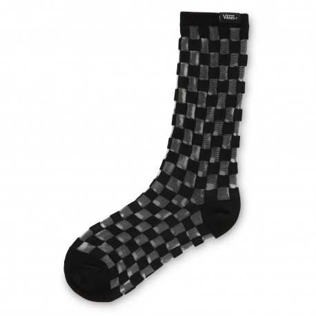 Sheer check sock - Black