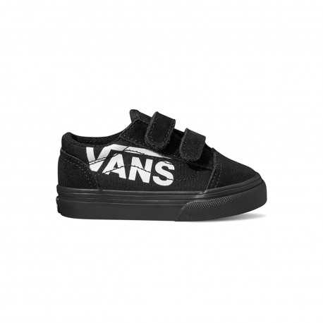 Old skool v logo - Black/white