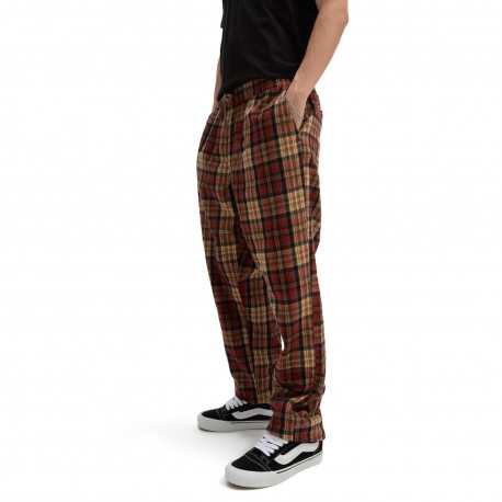 Range loose tapered flannel pant - Taos taupe/burnt henna