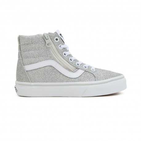 Sk8-hi reissue side zip - Glitter silver/true white