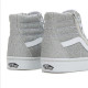 VANS, Sk8-hi reissue side zip, Glitter silver/true white