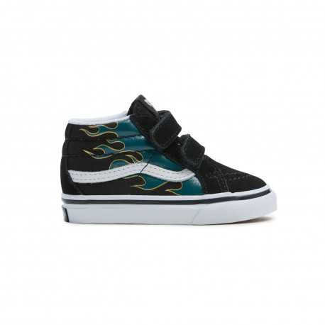 Sk8-mid reissue v - Metallic flame black/multi