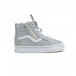 VANS, Sk8-hi reissue side zip, Glitter silver/true white