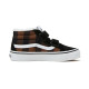 VANS, Sk8-mid reissue v plaid sherpa, Black/brown