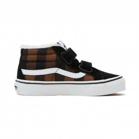 Sk8-mid reissue v plaid sherpa - Black/brown