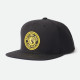 BRIXTON, Rival mp snapback, Black/gold