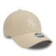 NEW ERA, Wmns mlb linen 9forty neyyan, Stnwhi