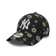 NEW ERA, Chyt floral aop 9forty newera, Blkwhi