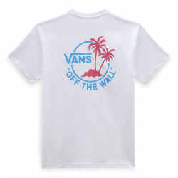 VANS, Classic mini dual palm, White/malibu blue