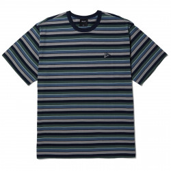 HUF, T-shirt triple triangle ss relaxed knit, Oil blue