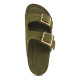 COLORS OF CALIFORNIA, Cow suede bio with two buckles, Military