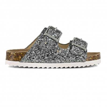 Glitter sandal 2 buckles - Jeans