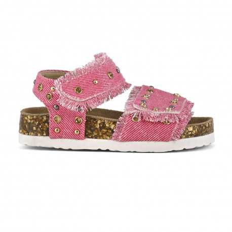Baby sandal denim and studs - Bubble