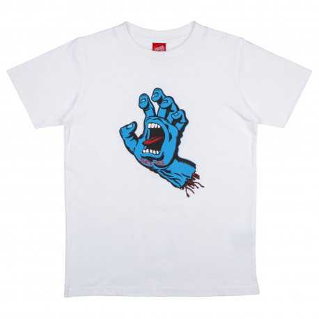 Youth screaming hand t-shirt - White