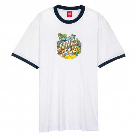 Aloha dot front ringer - White