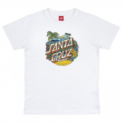 SANTA CRUZ, Youth aloha dot front, White