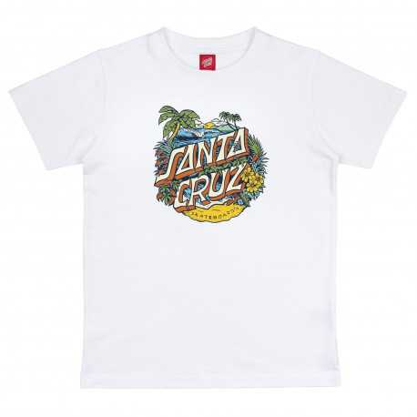 Youth aloha dot front - White