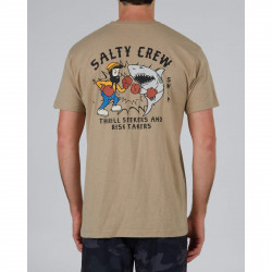 SALTY CREW, Fish fight standard s/s tee, Khaki heather