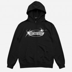 WASTED, Hoodie zip boiler, - black