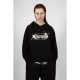 WASTED, Hoodie zip boiler, - black