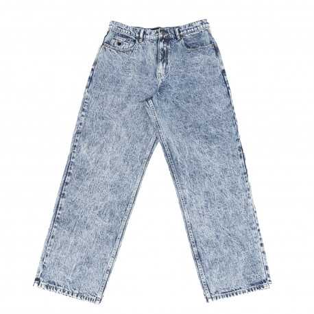 Pant biggerfoot denim light - Acid denim