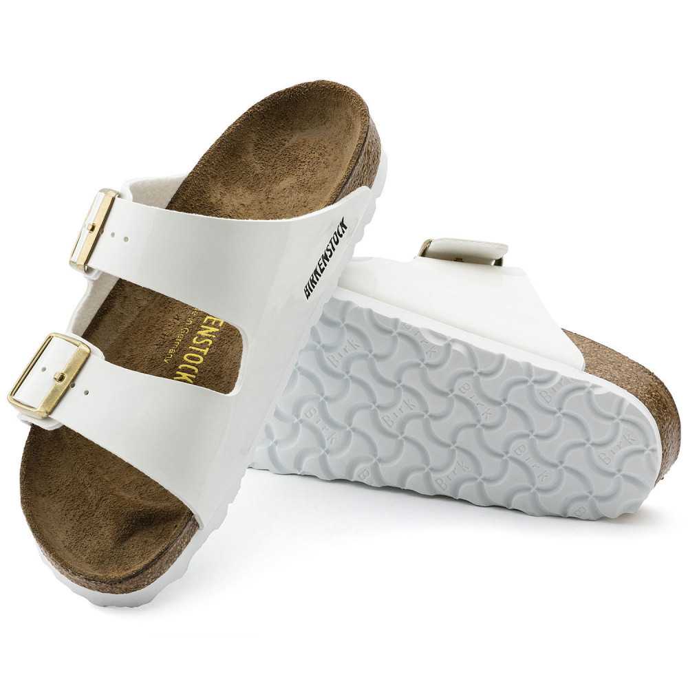 BIRKENSTOCK Arizona Bf Vernis Blanc Sandales Suffern