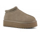 COLORS OF CALIFORNIA, Eggy platform with sock, Taupe
