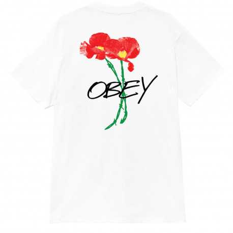 Obey poppies - White