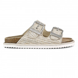 COLORS OF CALIFORNIA, Sandal laminated rafia, Silver