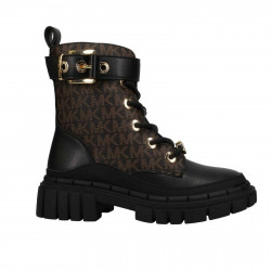 MICHAEL KORS, Blake colby, Black nappa pu/ brown /butternut logo pu