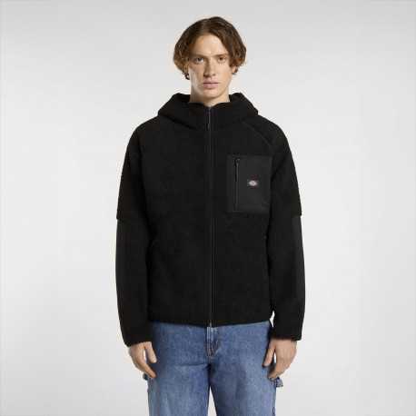 Central high pile hooded - Black