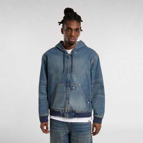 Hilham hooded jacket - Khaki tinted blue