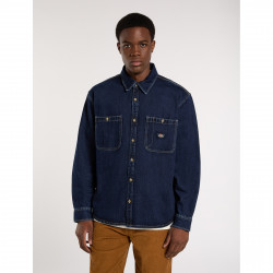 DICKIES, Mechanic denim shirt ls, Dark indigo