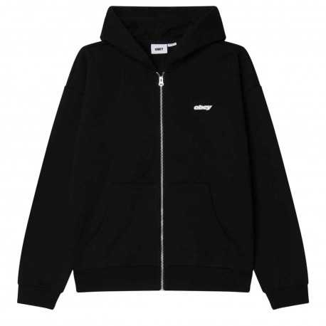 Gaze extra heavy zip hood - Black