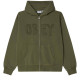 OBEY, Hybrid faded zip hood, Deep lichen green faded wash