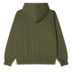 OBEY, Hybrid faded zip hood, Deep lichen green faded wash